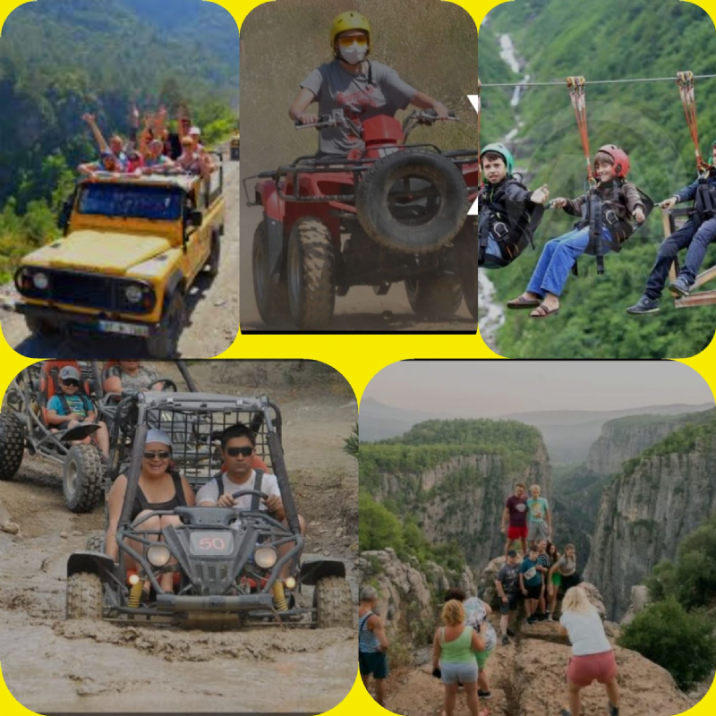 Kemer den Taz Kanyon & Rafting & Zipline & Buggy Safari Combo Paketi