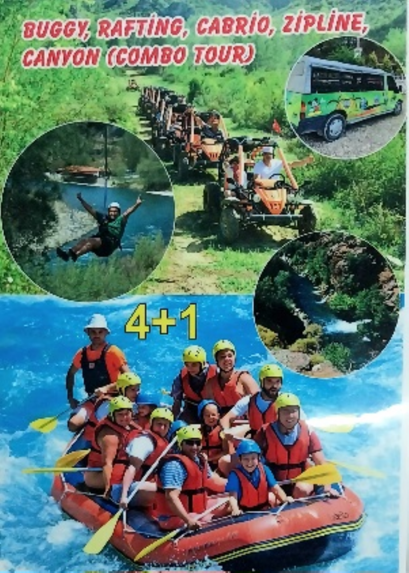 Taz Kanyonu & Rafting & Zipline & Buggy Safari Combo Paketi